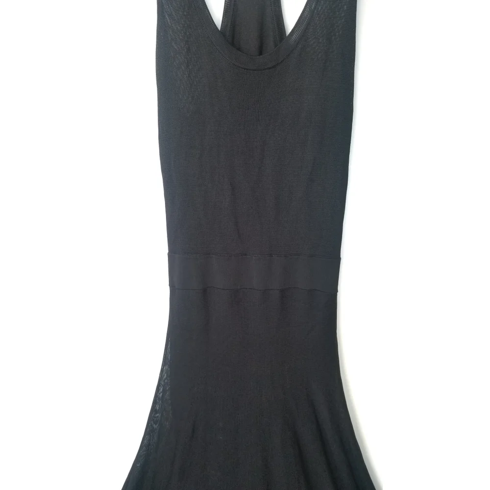 A.L.C Black Racer Back Flare Dress - Picture 3 of 8